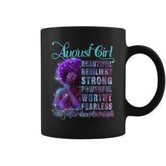 August Queen Beautiful Resilient Strong Powerful Worthy Fearless Stronger Than The Storm Coffee Mug - Seseable
