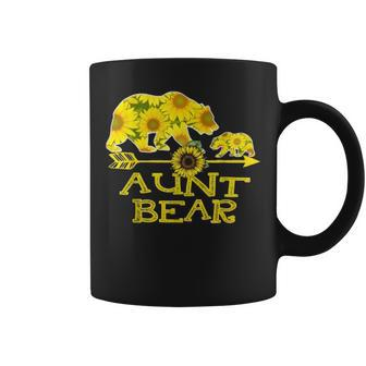 Aunt Bear Sunflower Funny Mother Father Gifts Coffee Mug - Seseable