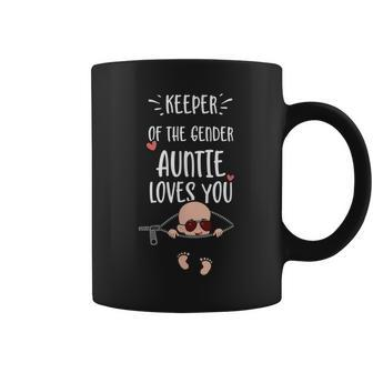 Aunt Keeper Of The Gender Auntie Loves You - Pregnancy Coffee Mug | Mazezy