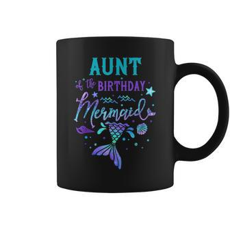Aunt Of The Birthday Mermaid Theme Party Squad Security Coffee Mug | Mazezy