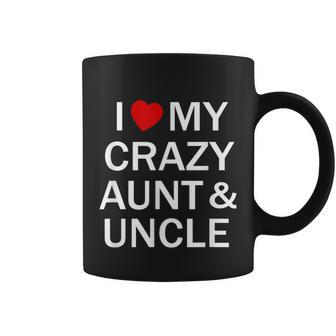 Aunt | I Love My Crazy Aunt And Uncle Gift Coffee Mug | Mazezy