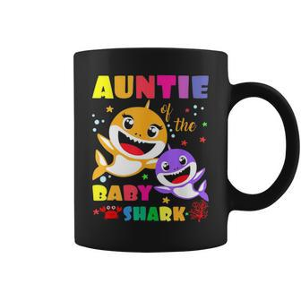 Auntie Of The Baby Shark Birthday Auntie Shark Coffee Mug - Seseable