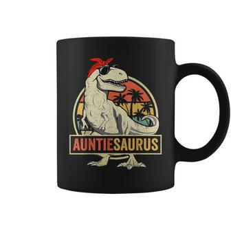Auntiesaurus T Rex Dinosaur Aunt Saurus Family Matching Coffee Mug - Seseable