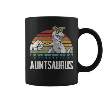 Auntsaurus Aunt Dinosaurs Dad & Baby Fathers Day Gift Coffee Mug - Seseable