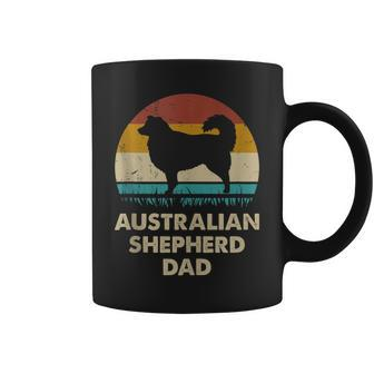 Australian Shepherd Dad Gift For Men Aussie Dog Vintage Coffee Mug - Seseable