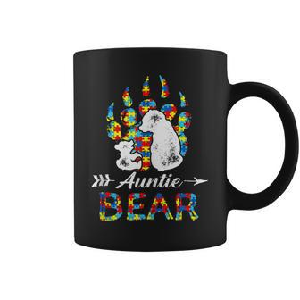 Autism Awareness Auntie Bear Support Autistic Coffee Mug | Mazezy