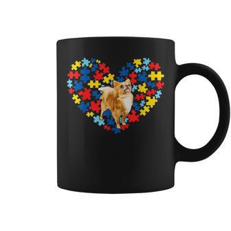 Autism Awareness Chihuahua Heart Dog Dad Dog Mom Gift Coffee Mug - Seseable