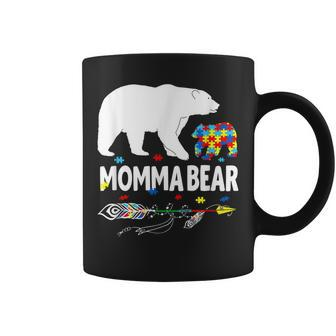 Autism Awareness Gift Momma Bear Support Autistic Autism Mom Coffee Mug | Mazezy