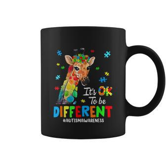Autism Awareness Giraffe Women Kid Its Ok To Be Different Coffee Mug | Mazezy