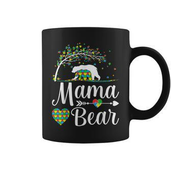 Autism Awareness Mama And Bear Support Autistic Autism Mom Coffee Mug | Mazezy