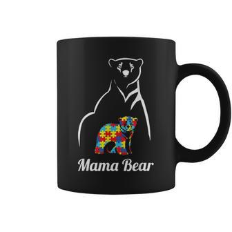 Autism Awareness Mama Bear Mom Gift Coffee Mug - Seseable