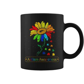 Autism Awareness Sunflower Choose Kindness Sunflower Autism Coffee Mug - Seseable