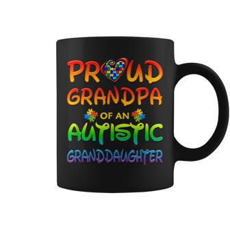 Autism Awareness Wear Proud Grandpa Of Granddaughter Coffee Mug - Seseable