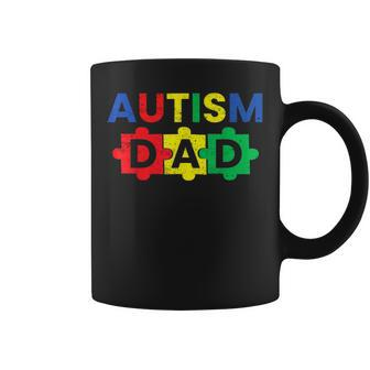 Autism Dad Fathering Autism Support Awareness Month Coffee Mug - Seseable