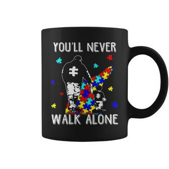 Autism Dad You Will Never Walk-Alone Support Autism Son Coffee Mug - Thegiftio UK