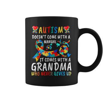 Autism Doesnt Come With A Manual Grandma Love Autistic Kids Coffee Mug | Mazezy