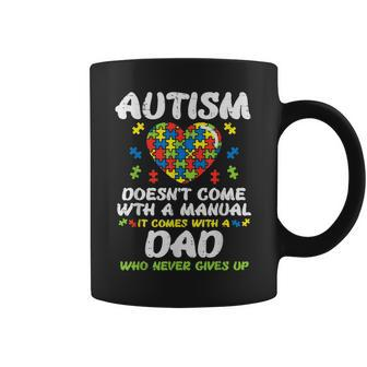 Autism Doesnt Come With Manual Dad Puzzle Awareness Coffee Mug | Mazezy