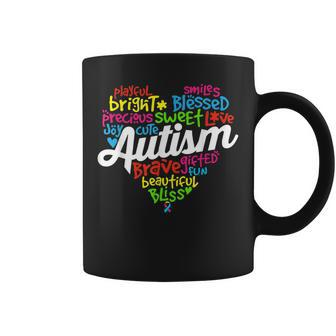 Autism Heart Autism Awareness Proud Autism Mom Dad Kids Gift Coffee Mug | Mazezy
