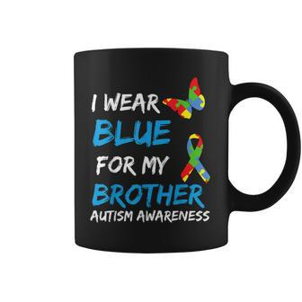 Autism I Wear Blue For My Brother Awareness Sister Sibling Coffee Mug | Mazezy