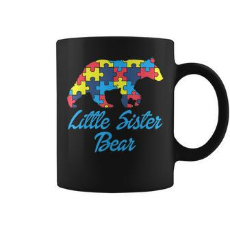Autism Little Sister Bear Awareness Support Coffee Mug | Mazezy