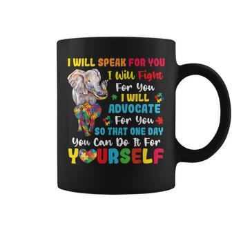 Autism Mom Dad Elephant Autism Awareness Women Men Autistic Coffee Mug | Mazezy