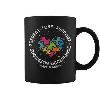 Autism Mom Dad Respect Love Support Autism Awareness Coffee Mug | Mazezy