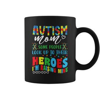 Autism Mom Raising My Hero Mama Autistic Autism Awareness Coffee Mug | Mazezy