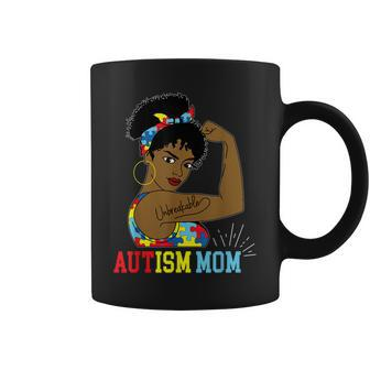 Autism Mom Unbreakable Autism Awareness Afro Black Women Coffee Mug | Mazezy