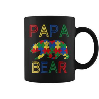 Autism Papa Funny Bear Awareness Family Mothers Day Gifts Coffee Mug - Seseable