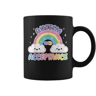 Autism Pro Acceptance Rainbow With Infinity Symbol Coffee Mug | Mazezy