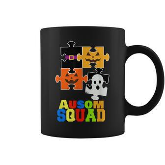 Autism Squad Boo Halloween Group Matching Teacher Kids Women Coffee Mug | Mazezy