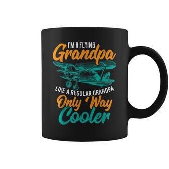 Aviation Airplane Flying Funny Cool Grandpa Vintage Pilot Coffee Mug | Mazezy UK