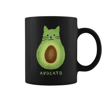 Avocato Funny Cute Cat Avocado Vegan And Cat Lover Kitten Coffee Mug - Seseable
