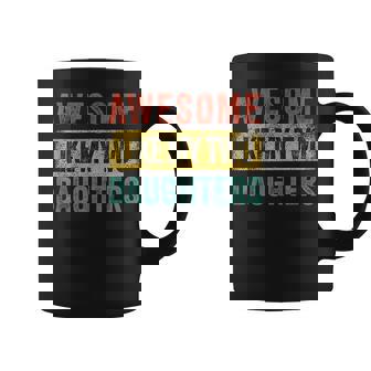 Awesome Like My Two Daughters Vintage Fathers Day Dad Coffee Mug - Thegiftio