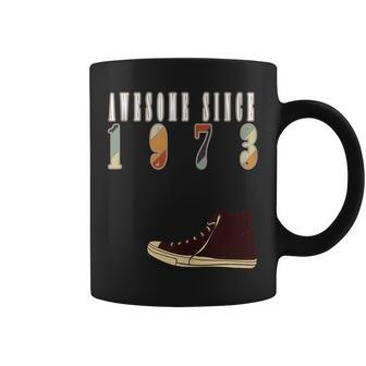 Awesome Since 1973 Vintage Sneaker Specific Date Birthday Coffee Mug - Seseable