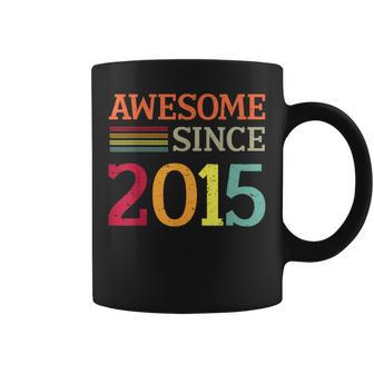 Awesome Since 2015 8Th Birthday Retro Vintage Coffee Mug - Seseable