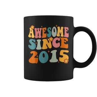 Awesome Since 2015 Birthday 8Th Anniversary Groovy 8 Years Coffee Mug | Mazezy