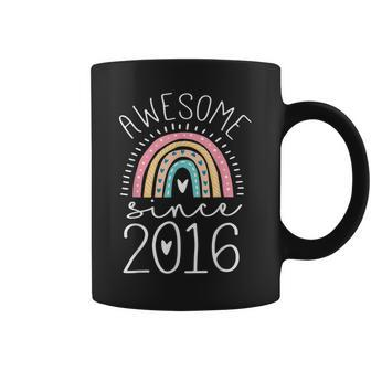 Awesome Since 2016 7Th Birthday Rainbow Gifts Born In 2016 Coffee Mug | Mazezy