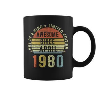 Awesome Since April 1980 43 Years Old 43Rd Birthday Gifts Coffee Mug - Seseable