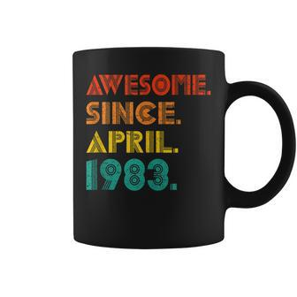 Awesome Since April 1983 Year Of Birth Birthday 1983 Retro Coffee Mug - Seseable
