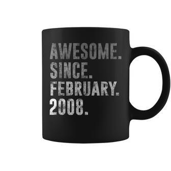 Awesome Since February 2008 14Th Birthday Vintage 2008 Coffee Mug - Seseable
