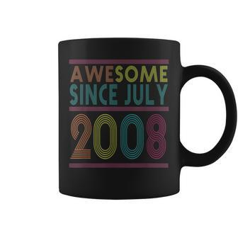 Awesome Since July 2008 Vintage Retro Birthday Coffee Mug - Seseable