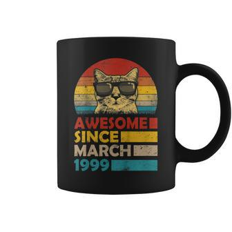 Awesome Since March 1999 21St Birthday Gift Cat Coffee Mug | Mazezy