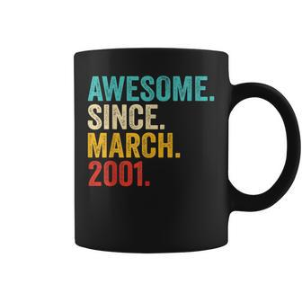 Awesome Since March 2001 22 Years Old Gifts 22Nd Birthday Coffee Mug - Seseable