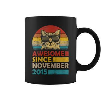 Awesome Since November 2015 4Th Birthday Gift Cat Coffee Mug | Mazezy