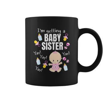 Baby Sister Reveal I Am Getting A Baby Sister Cute Baby Coffee Mug - Thegiftio UK