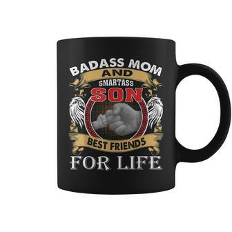 Badass Mom And Smartass Son Best Friend For Life Coffee Mug | Mazezy DE