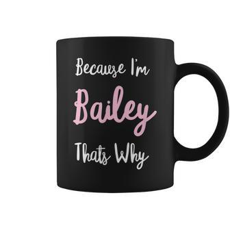 Bailey Name Personalized Custom Women Girl Pink Kids Girly Coffee Mug | Mazezy