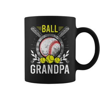 Ball Grandpa Baseball Lover Grandpa Fathers Day Gift Coffee Mug | Mazezy