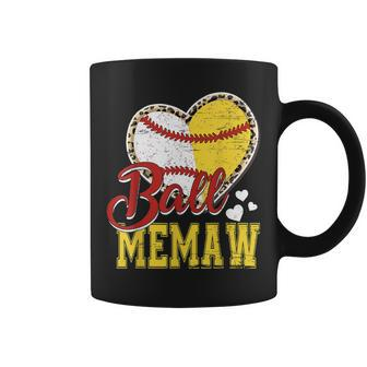 Ball Mom Baseball Softball Memaw Team Sports Coffee Mug | Mazezy